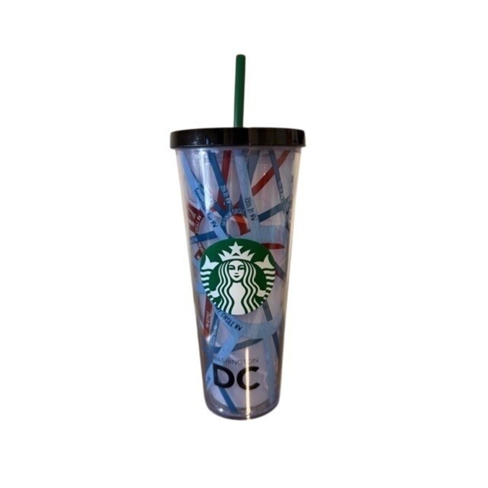 Starbucks Washington DC 2014 Street Map 24oz Cold Cup Tumbler Acrylic NEW